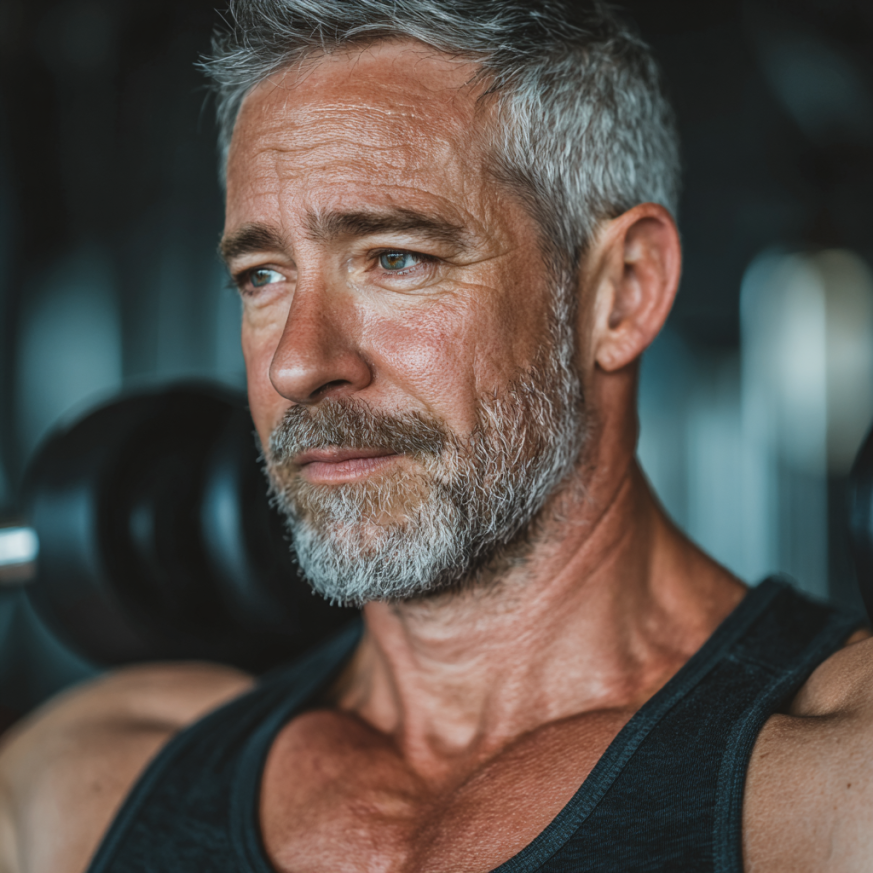 Персональний тренер працює з літньою жінкою в спортивному залі